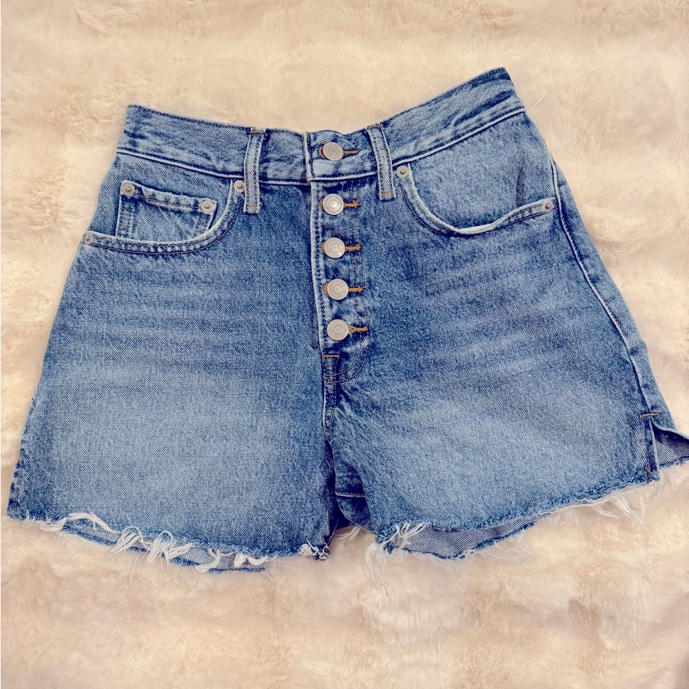 High rise, denim shorts, lucky brand